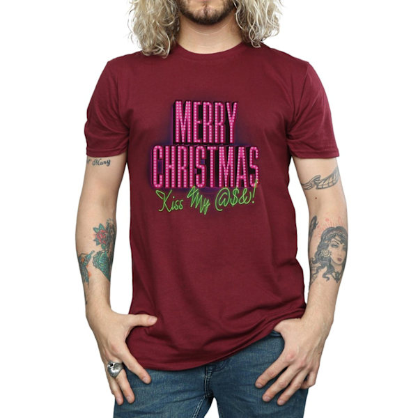 National Lampoon's Christmas Vacation Herr Kiss My Ass T-shirt Burgundy S