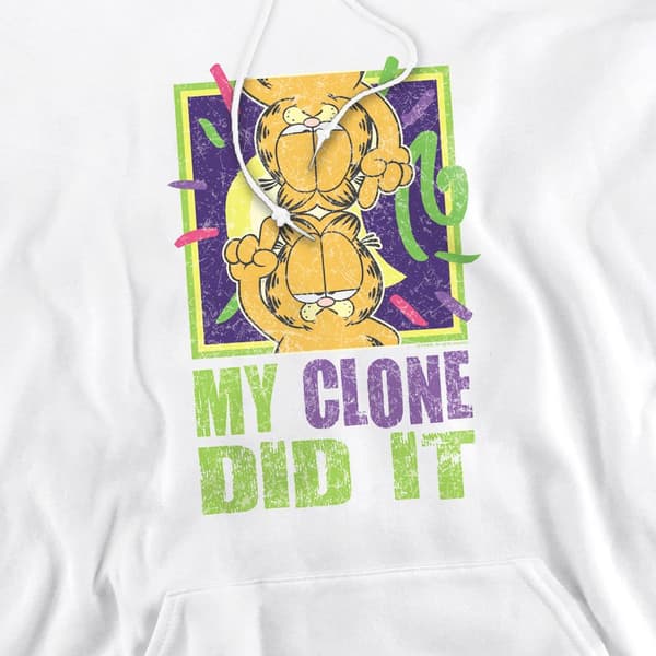 Garfield Herr My Clone Did It Hoodie S Vit White S
