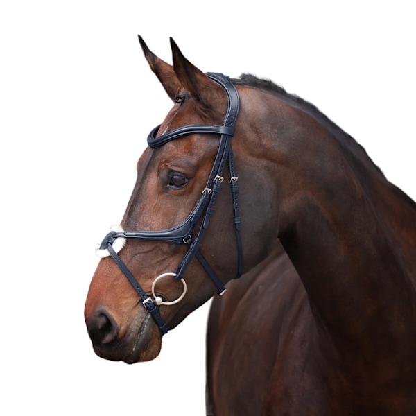 Velociti Lusso Läder Häst Grackle Bridle X Full Svart Black X Full