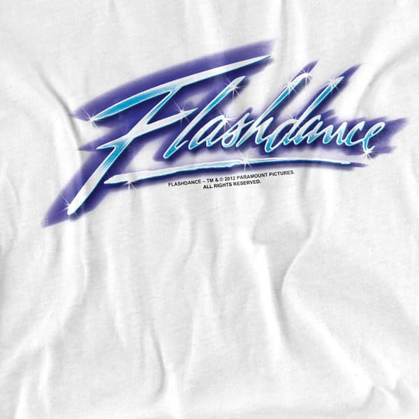 Flashdance Herr Logo T-Shirt 4XL Vit White 4XL