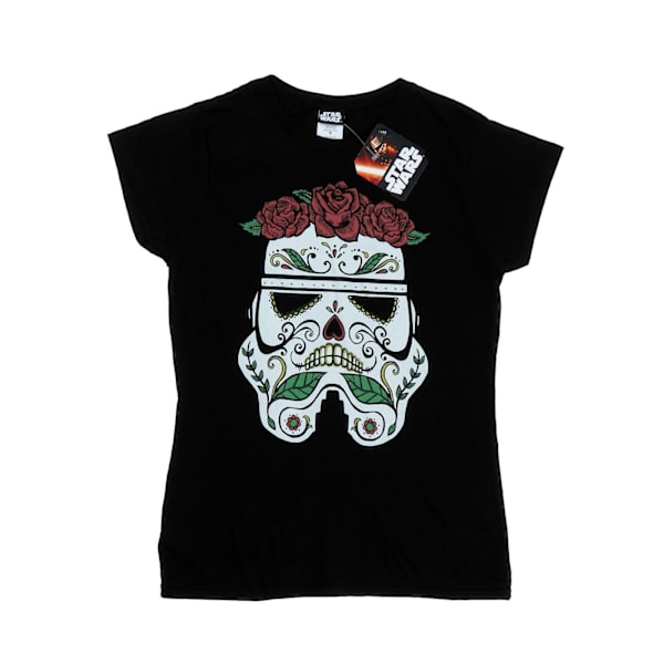 Star Wars Dam/Damer Stormtrooper Day Of The Dead Bomull T-shirt XS Svart Black XS