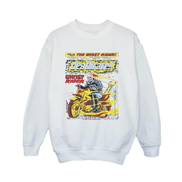 Marvel Boys Ghost Rider Chest Deathrace Sweatshirt 12-13 år White 12-13 Years