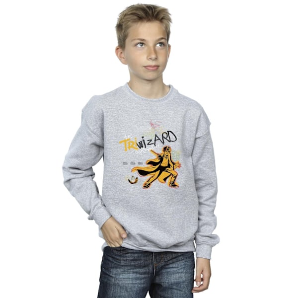 Harry Potter Boys Triwizard Poster Sweatshirt 7-8 år Sport Sports Grey 7-8 Years