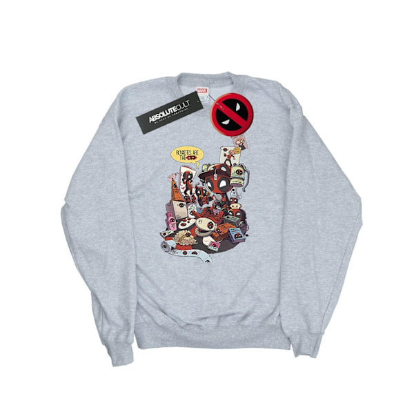 Marvel Womens/Ladies Deadpool Merchandise Royalties Sweatshirt Heather Grey M