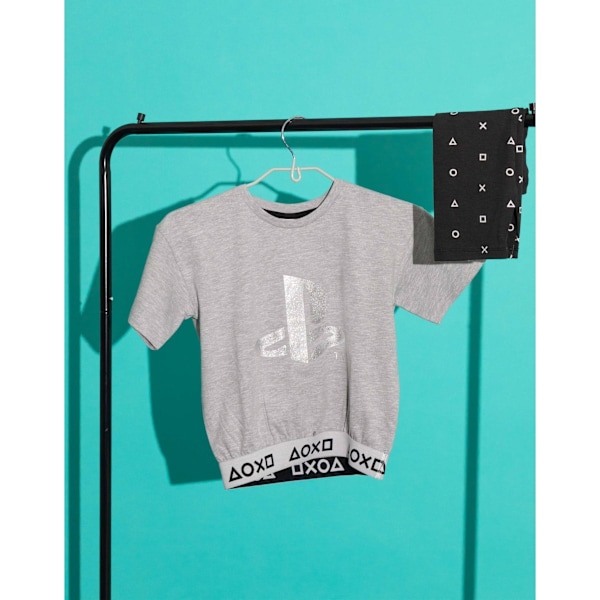 Playstation Girls Short Pyjama Set 5-6 år Grå/Svart Grey/Black 5-6 Years