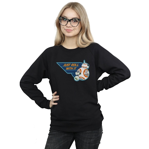 Star Wars: The Rise of Skywalker Dam/Damer D-O & BB-8 Bara Rulla Med Det Sweatshirt XL Svart Black XL