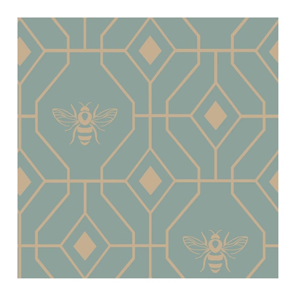 Furn Bee Deco Geometrisk Påslakan Set Dubbel Eau De Nil Eau De Nil Double