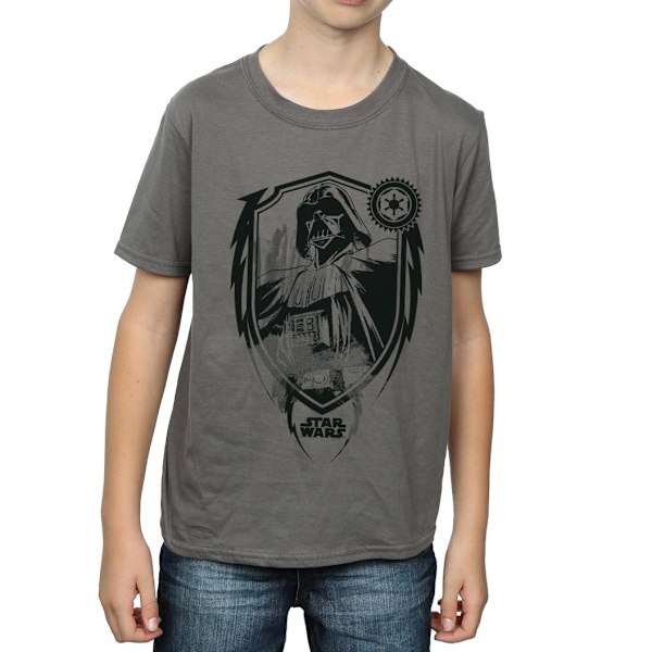Star Wars Boys Darth Vader Shield T-shirt 12-13 år Charcoal Charcoal 12-13 Years