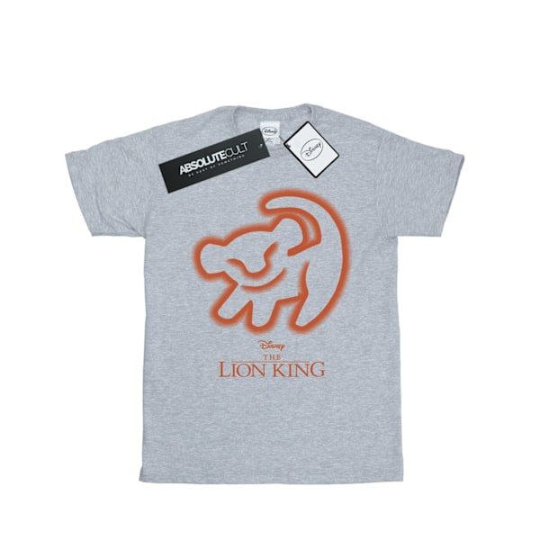 Disney Dam/Damer The Lion King Cave Drawing Bomull Pojkvän Sports Grey XL