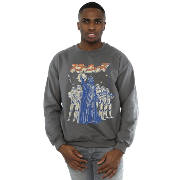 Star Wars Kanji Force Choke Sweatshirt S Charcoal - Herr Charcoal S