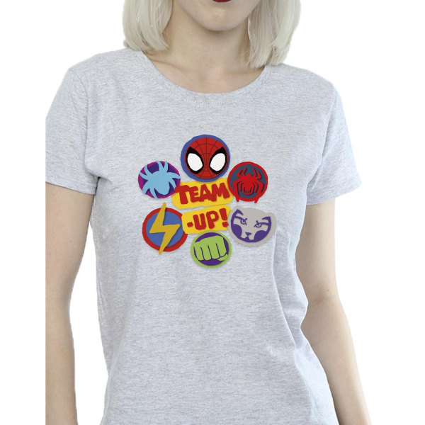 Marvel Womens/Ladies Spidey And His Amazing Friends Team Up Cot Sports Grey S