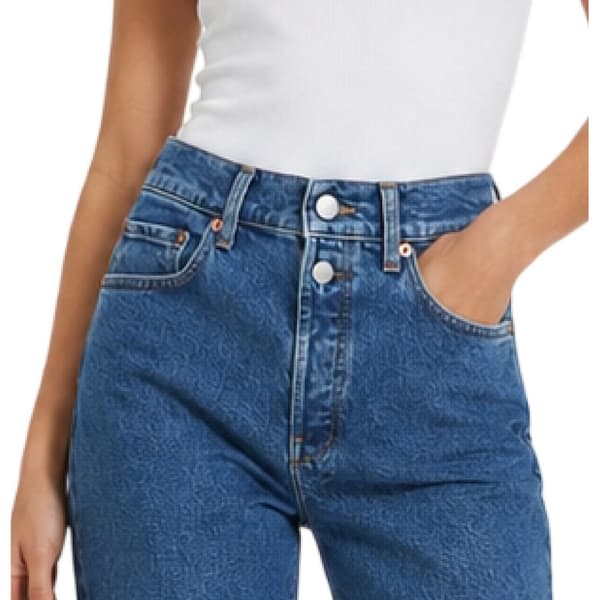 Replay Dam Dubbelknäppta Raka Jeans 29S Blå Blue 29S