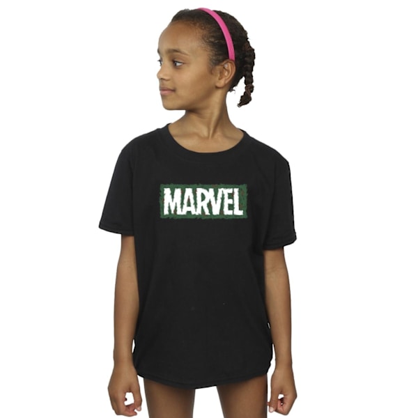 Marvel Girls Holly Logo Bomull T-shirt 9-11 år Svart Black 9-11 Years