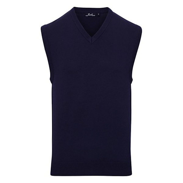 Premier Herr Stickad Ärmlös Tröja Väst 4XL Marinblå Navy 4XL