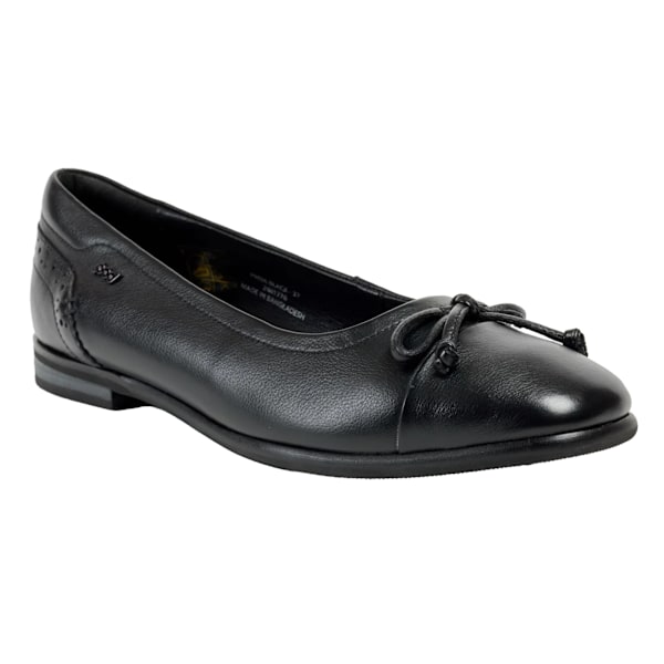 POD Dam/Kvinnor Priya Balett Läder Ballerinaskor 5.5 UK Svart Black 5.5 UK