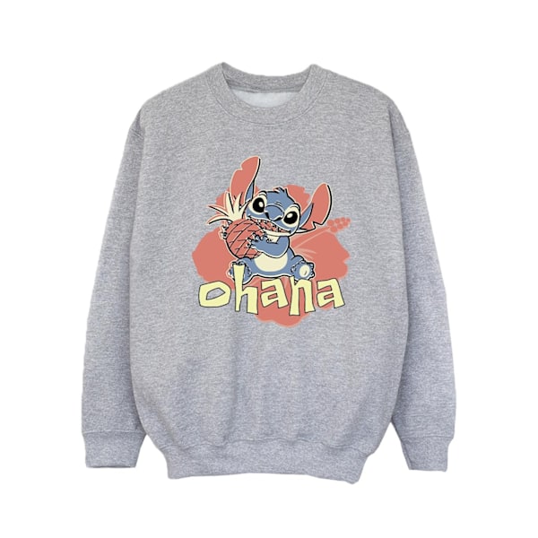 Disney Girls Lilo And Stitch Ohana Pineapple Sweatshirt 12-13 Y Sports Grey 12-13 Years