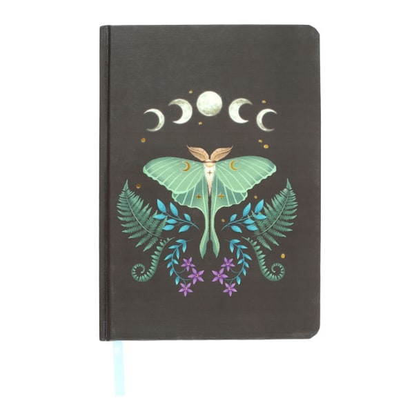 Something Different Moth A5 Notebook One Size Svart Black One Size