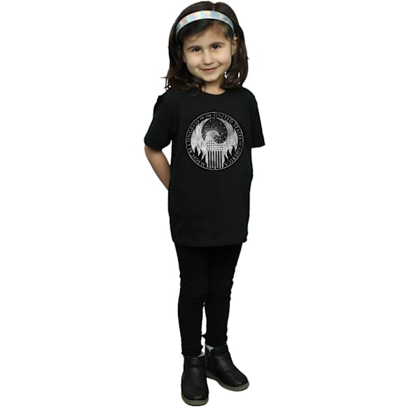 Fantastiska vidunder Girls Distressed Magical Congress Bomull T-shirt Black 5-6 Years