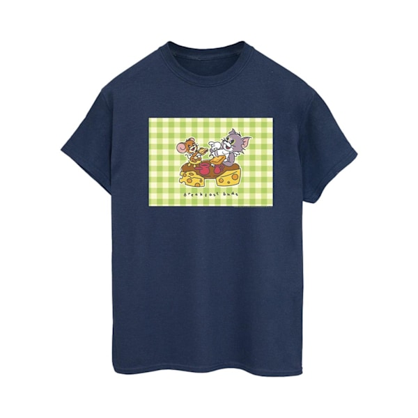 Tom And Jerry Dam/Damer Frukostknoppar Bomull Boyfriend T-Shirt M Marinblå Navy Blue M