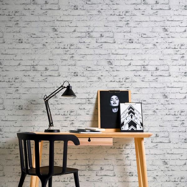 AS Creation New England Rustic Brick Textured Wallpaper One Size White One Size