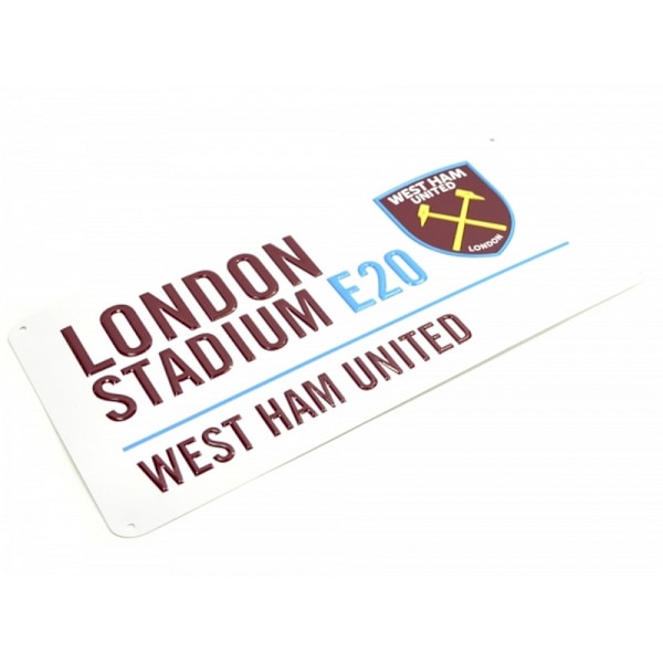 West Ham United FC Metallskylt En Storlek Flerfärgad Multicoloured One Size