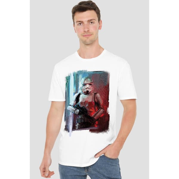 Star Wars Herr Obi Wan Kenobi Målad T-shirt S Vit White S