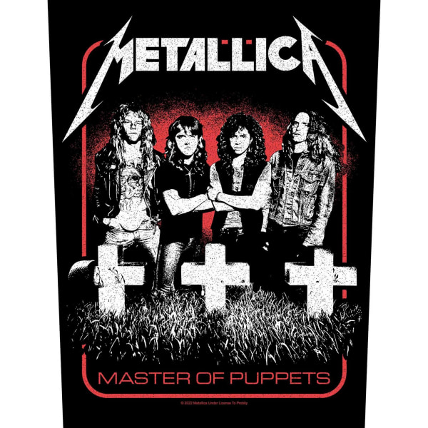 Metallica Master Of Puppets Patch One Size Röd/Svart/Vit Red/Black/White One Size