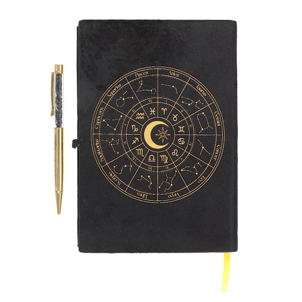 Något Annorlunda Astrologi Hjul Obsidian Anteckningsbok & Penna Set Black One Size