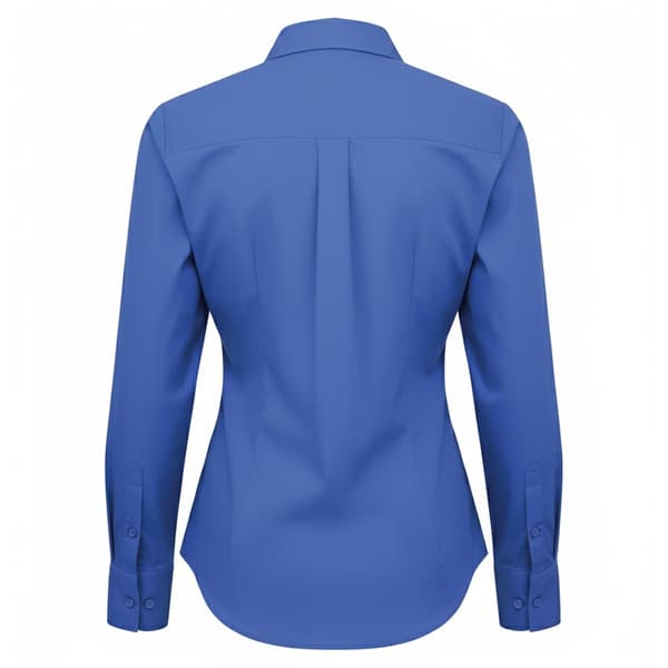 Premier Dam/Dam Poplin Långärmad Blus 26 Royal Royal 26