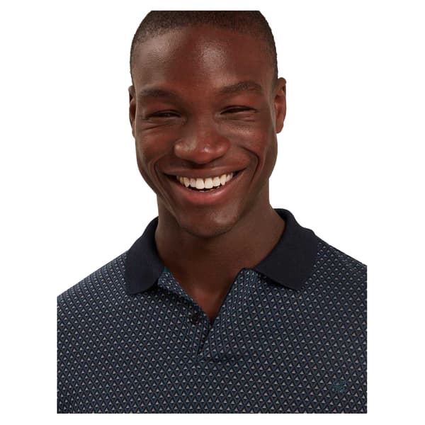 Ted Baker Herr Jacquard Långärmad Pikétröja S Marinblå Navy S