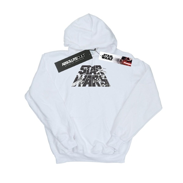 Star Wars Dam/Kvinnor Logotyp Rymd Skiss Hoodie S Vit White S