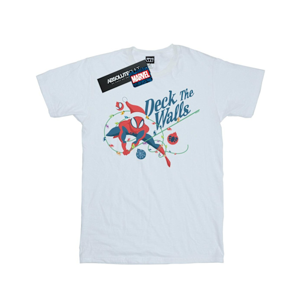 Marvel Mens Spider-Man Deck The Walls T-Shirt S Vit White S