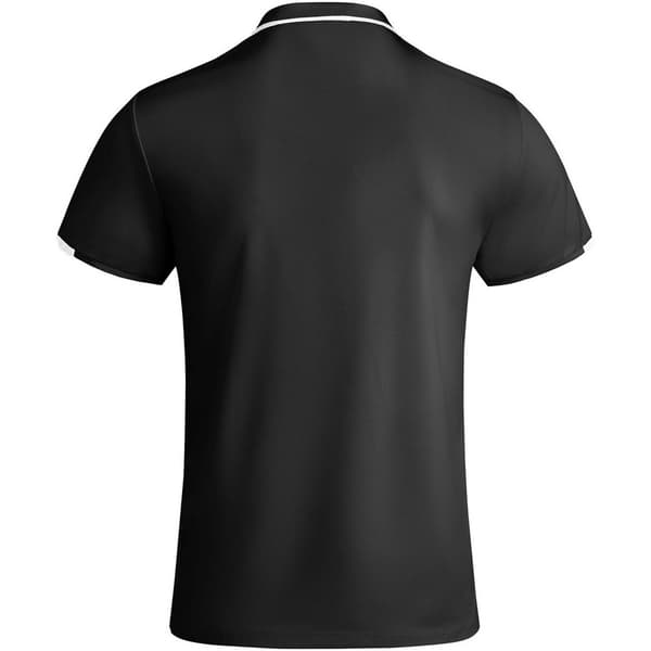 Roly Herr Tamil Kortärmad Polotröja XXL Solid Svart/Vit Solid Black/White XXL