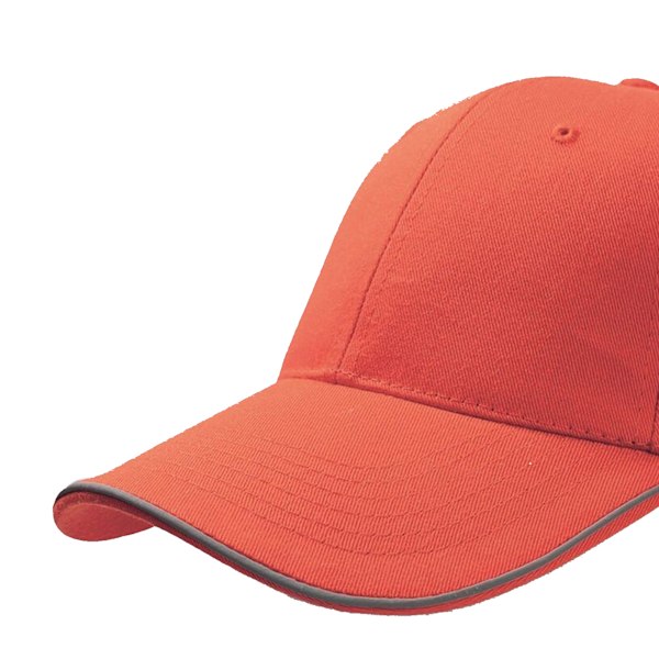 Atlantis Reflect 6 Panel Reflekterande Piping Baseball Cap One Size Red One Size