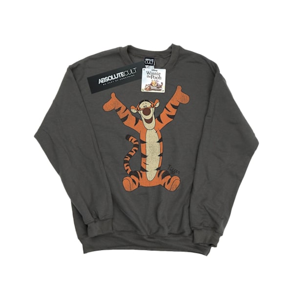 Winnie the Pooh Dam/Damer Klassisk Tigger Sweatshirt L Ljus Light Graphite L