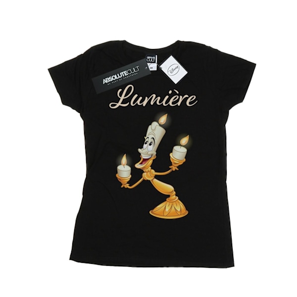 Disney Dam/Kvinnor Skönheten och Odjuret Var Vår Gäst Bomull T-shirt Black L
