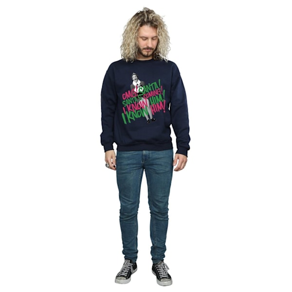 Elf Herr Santa´s Coming Sweatshirt 3XL Marinblå Navy Blue 3XL