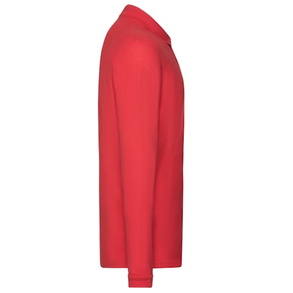 Fruit of the Loom Premium Pique Långärmad Poloskjorta L Red L