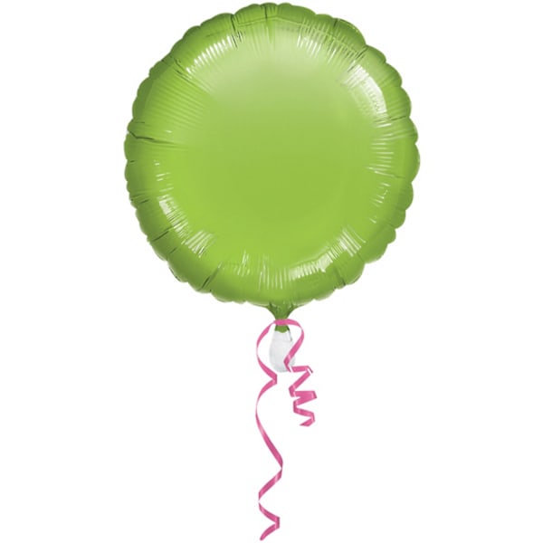 Amscan 18 tum enfärgad cirkulär folieballong One Size Lime Green Lime Green One Size