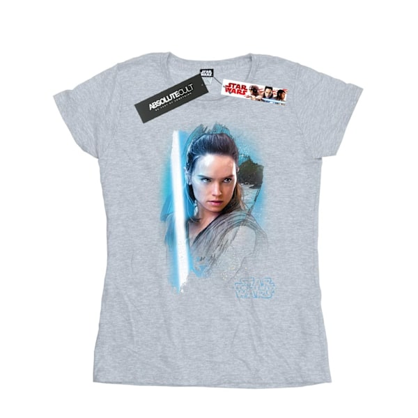 Star Wars: The Last Jedi Dam/Damer Rey Borstad Bomull T-shirt Sports Grey XL