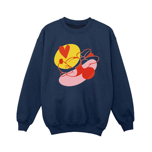 Disney Boys Minnie Mouse Tongue Heart Sweatshirt 3-4 år Marinblå Navy Blue 3-4 Years