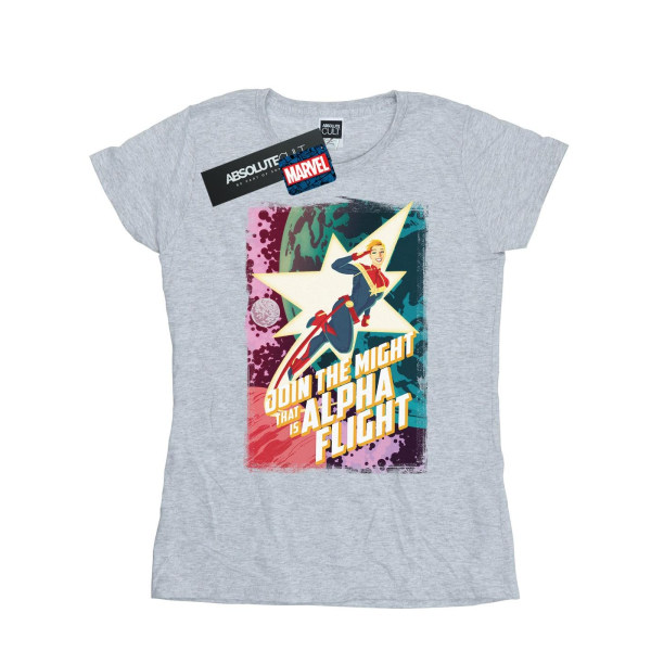 Marvel Dam/Dam Captain Marvel Alpha Flight Cotton T-shirt Sports Grey M