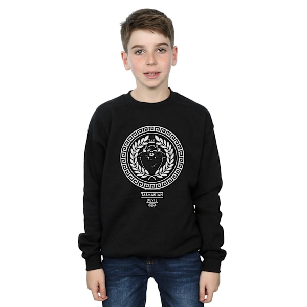 Looney Tunes Boys Taz Grekisk Cirkel Sweatshirt 9-11 År Svart Black 9-11 Years