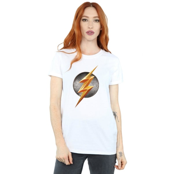 Flash Dam/Damer Logo Bomull Boyfriend T-Shirt XL Vit White XL