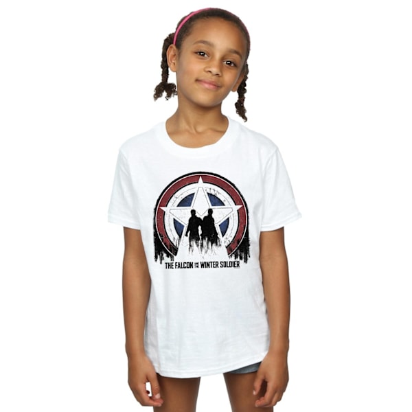 Marvel Girls The Falcon And The Winter Soldier Star Silhouettes White 7-8 Years