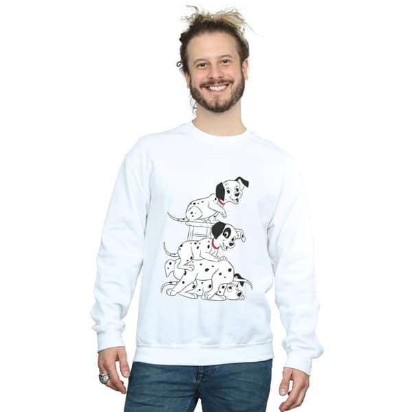 Disney Herr 101 Dalmatiner Stol Sweatshirt L Vit White L