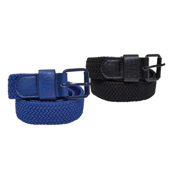 Urban Classics Barn/Ungdom Elastiskt Bältesset (2-pack) S-M Black/Space Blue S-M