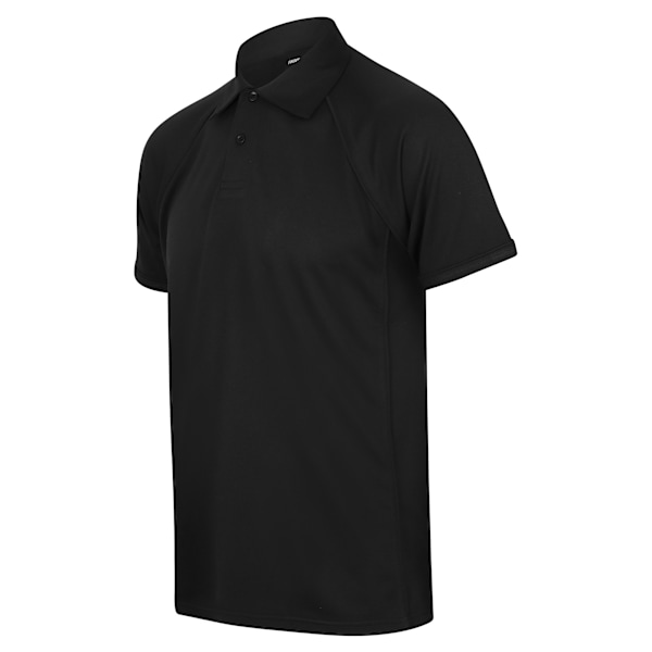 Finden & Hales Herr Piped Performance Sports Polo Shirt 4XL Svart Black/Black 4XL