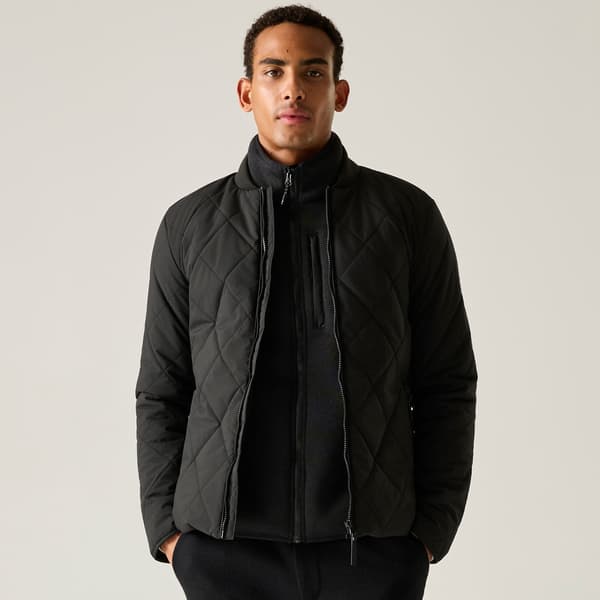Regatta Harvin Quiltad Jacka för Herr M Svart Black M