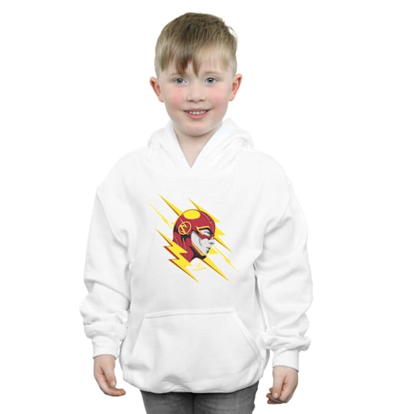 DC Comics Boys The Flash Lightning Portrait Hoodie 5-6 år Vit White 5-6 Years